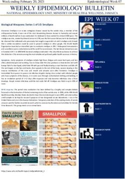 WEEKLY EPIDEMIOLOGY BULLETIN - Ministry of Health