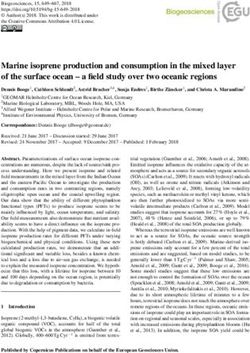 Marine isoprene production and consumption in the mixed layer of the surface ocean - a field study over two oceanic regions - Biogeosciences