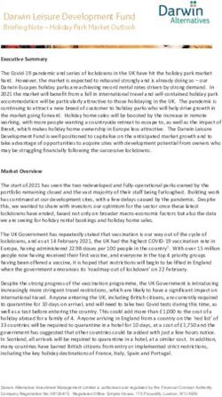 Darwin Leisure Development Fund - Briefing Note - Holiday Park Market Outlook - Webflow