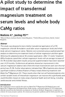 A PILOT STUDY TO DETERMINE THE IMPACT OF TRANSDERMAL MAGNESIUM TREATMENT ON SERUM LEVELS AND WHOLE BODY CAMG RATIOS