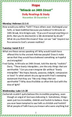 Hope "Miracle on 34th Street" - Daily Readings & Study