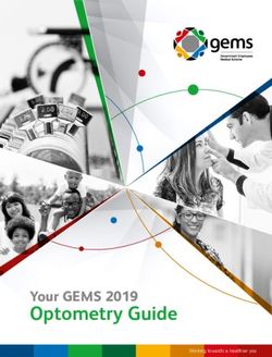 Optometry Guide Your GEMS 2019 - Working towards a healthier you