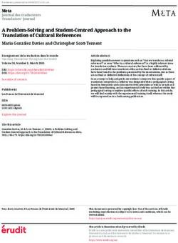 a problem solving and student centred approach to the translation of cultural references