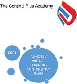 REMOTE / VIRTUAL LEARNING CONTINGENCY PLAN - The ContinU Plus Academy 2021