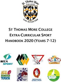 HANDBOOK 2020 (YEARS 7-12) - ST THOMAS MORE COLLEGE EXTRA-CURRICULAR SPORT