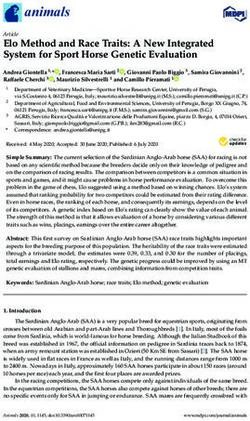 Elo Method and Race Traits: A New Integrated System for Sport Horse Genetic Evaluation - MDPI