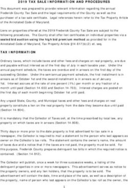 2019 TAX SALE INFORMATION AND PROCEDURES - Frederick County