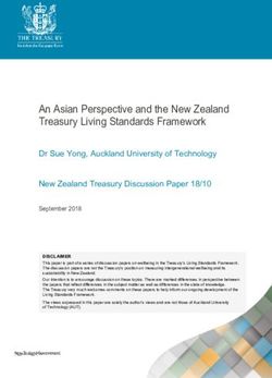An Asian Perspective and the New Zealand Treasury Living Standards Framework - Treasury NZ