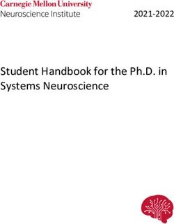 Student Handbook for the Ph.D. in Systems Neuroscience 2021 2022