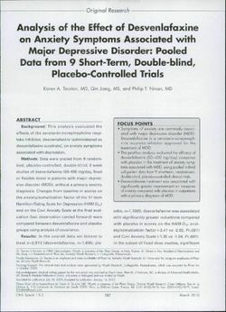 Analysis of the Effect of Desvenlafaxine on Anxiety Symptoms Associated vs ith Major Depressive Disorder: Pooled Data from 9 Short-Term, Double-blind