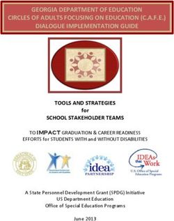 GEORGIA DEPARTMENT OF EDUCATION CIRCLES OF ADULTS FOCUSING ON EDUCATION (C.A.F.E.) DIALOGUE IMPLEMENTATION GUIDE