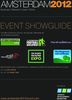 EVENT SHOWGUIDE - WWW.AMSTERDAM2012EVENT.COM - THE RAI CONVENTION CENTRE, AMSTERDAM, NETHERLANDS 12-13 DECEMBER 2012 - THE INTERNATIONAL SPORTS ...