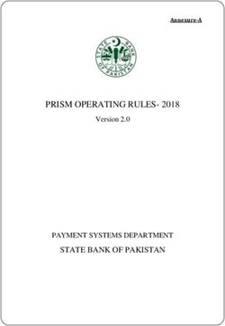 PRISM OPERATING RULES- 2018 - STATE BANK OF PAKISTAN PAYMENT SYSTEMS DEPARTMENT - Version 2.0