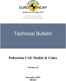 Technical Bulletin Pedestrian CAE Models & Codes - TB 013 Version 1.5 November 2015 - Euro NCAP