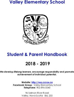 Valley Elementary School - Student & Parent Handbook 2018 2019