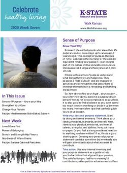 Sense of Purpose Know Your Why - Kansas State ...