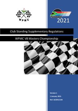 2021 Club Standing Supplementary Regulations WPMC V8 Masters Championship - Version