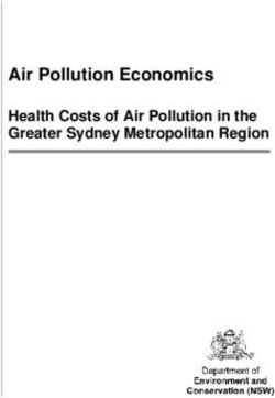 Air Pollution Economics - Health Costs of Air Pollution in the Greater Sydney Metropolitan Region