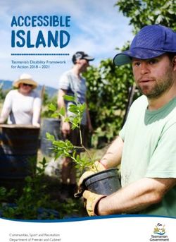 ISLAND ACCESSIBLE Tasmania's Disability Framework for Action 2018 2021 - Department of Premier and Cabinet