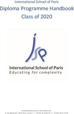 Diploma Programme Handbook Class of 2020 - International School of Paris - International ...