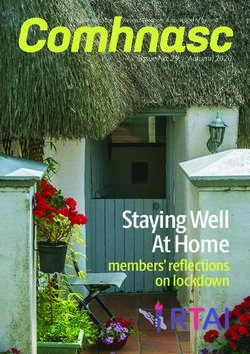 Staying Well At Home members' reflections on lockdown - Issue No. 29 Autumn 2020 - RTAI Ireland