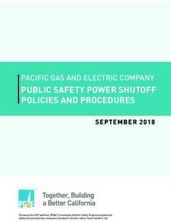 PUBLIC SAFETY POWER SHUTOFF POLICIES AND PROCEDURES - PACIFIC GAS AND ELECTRIC COMPANY - Butte County