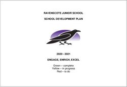 RAVENSCOTE JUNIOR SCHOOL SCHOOL DEVELOPMENT PLAN - ENGAGE, ENRICH, EXCEL 2020 - 2021 Green - complete Yellow - in progress Red - to do