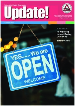 Re-Opening Ireland During - COVID-19 IN THIS EDITION: Safety Alerts - National Irish Safety ...