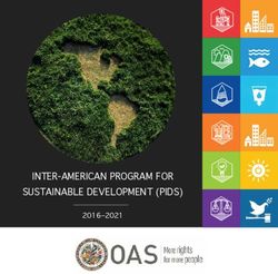 INTER-AMERICAN PROGRAM FOR SUSTAINABLE DEVELOPMENT (PIDS) 2016-2021