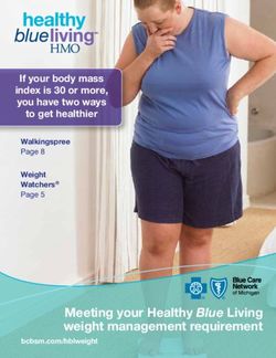 Meeting your Healthy Blue Living weight management requirement - If your body mass index is 30 or more, you have two ways to get healthier