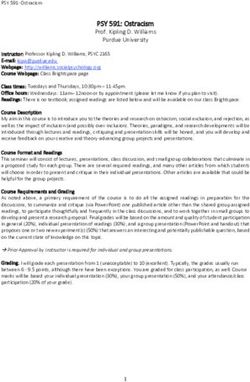 PSY 591: Ostracism Prof. Kipling D. Williams - Prof. Kipling D. Williams Purdue University