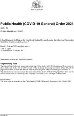 Public Health (COVID-19 General) Order 2021