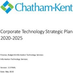 Corporate Technology Strategic Plan 2020 -2025 - Chatham-Kent