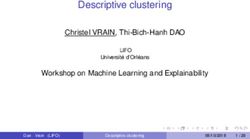 Descriptive clustering - Christel VRAIN, Thi-Bich-Hanh DAO Workshop on Machine Learning and Explainability - Université d'Orléans
