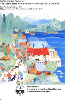 The Alaska State Plan for Senior Services FY2016- FY2019 - Implementation Report for