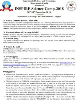 INSPIRE Science Camp-2018 - Sikkim University