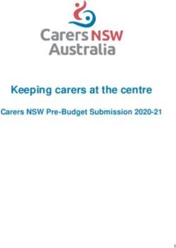 Keeping carers at the centre - Carers NSW Pre-Budget Submission 2020-21
