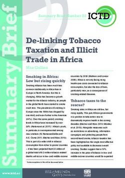 De-linking Tobacco Taxation And Illicit Trade In Africa - IDS ...