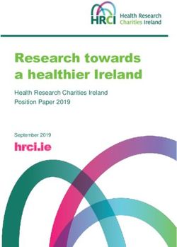 Research towards a healthier Ireland - hrci.ie Health Research Charities Ireland Position Paper 2019 - Health Research ...
