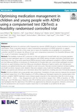 OPTIMISING MEDICATION MANAGEMENT IN CHILDREN AND YOUNG PEOPLE WITH ADHD USING A COMPUTERISED TEST (QBTEST): A FEASIBILITY RANDOMISED CONTROLLED TRIAL