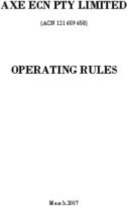 AXE ECN PTY LIMITED OPERATING RULES
