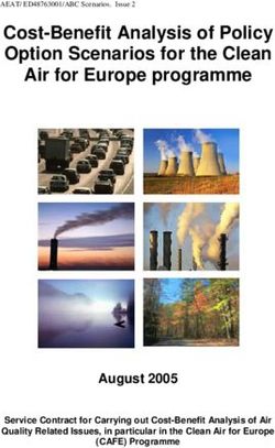 Cost-Benefit Analysis of Policy Option Scenarios for the Clean Air for Europe programme - European Commission
