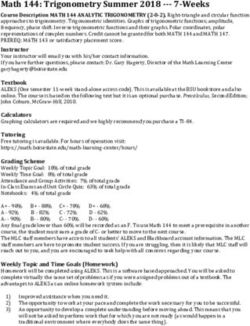 Math 144: Trigonometry Summer 2018 - 7-Weeks - Boise State