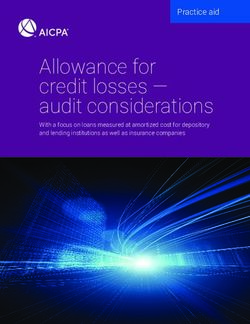 Allowance for credit losses - audit considerations - Practice aid - AICPA