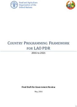 FOR LAO PDR COUNTRY PROGRAMMING FRAMEWORK - May, 2016 - Food and Agriculture Organization