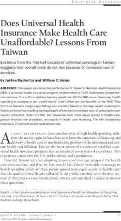 Does Universal Health Insurance Make Health Care Unaffordable? Lessons From Taiwan