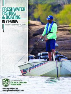 FRESHWATER FISHING &BOATING - IN VIRGINIA January 1-December 31, 2020