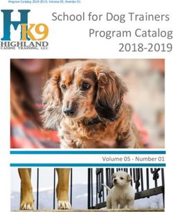 School for Dog Trainers Program Catalog 2018-2019