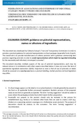 CULINARIA EUROPE guidance on pictorial representations, names or allusions of ingredients
