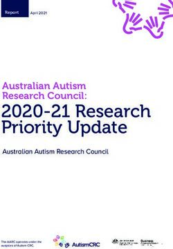 2020-21 Research Priority Update - Australian Autism Research Council: Australian Autism Research Council - Autism CRC